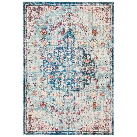 Safavieh 4 x 6 ft. Madison 400 Power Loomed Rectangle Area Rug Navy & Light Blue MAD447K-4